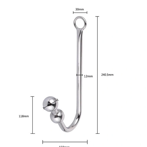 Anal 5334 with Hook and Collar Elegant Beaded Cuffs 0131